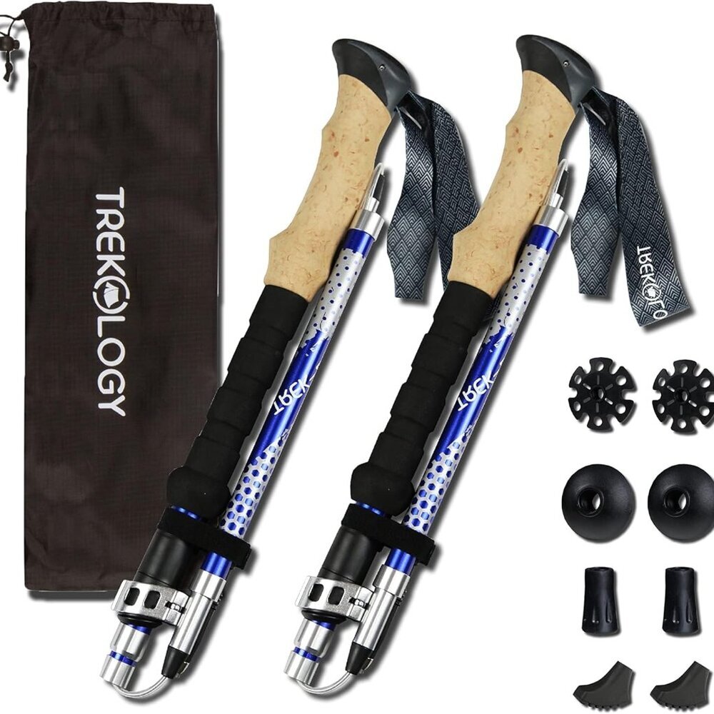 Trek-Z Collapsible Hiking & Trekking Poles - Balance Support for Seniors, Women,